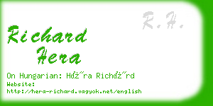 richard hera business card